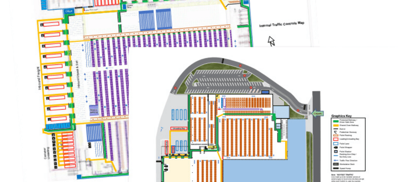 A professional site plan for a Traffic Controls Map