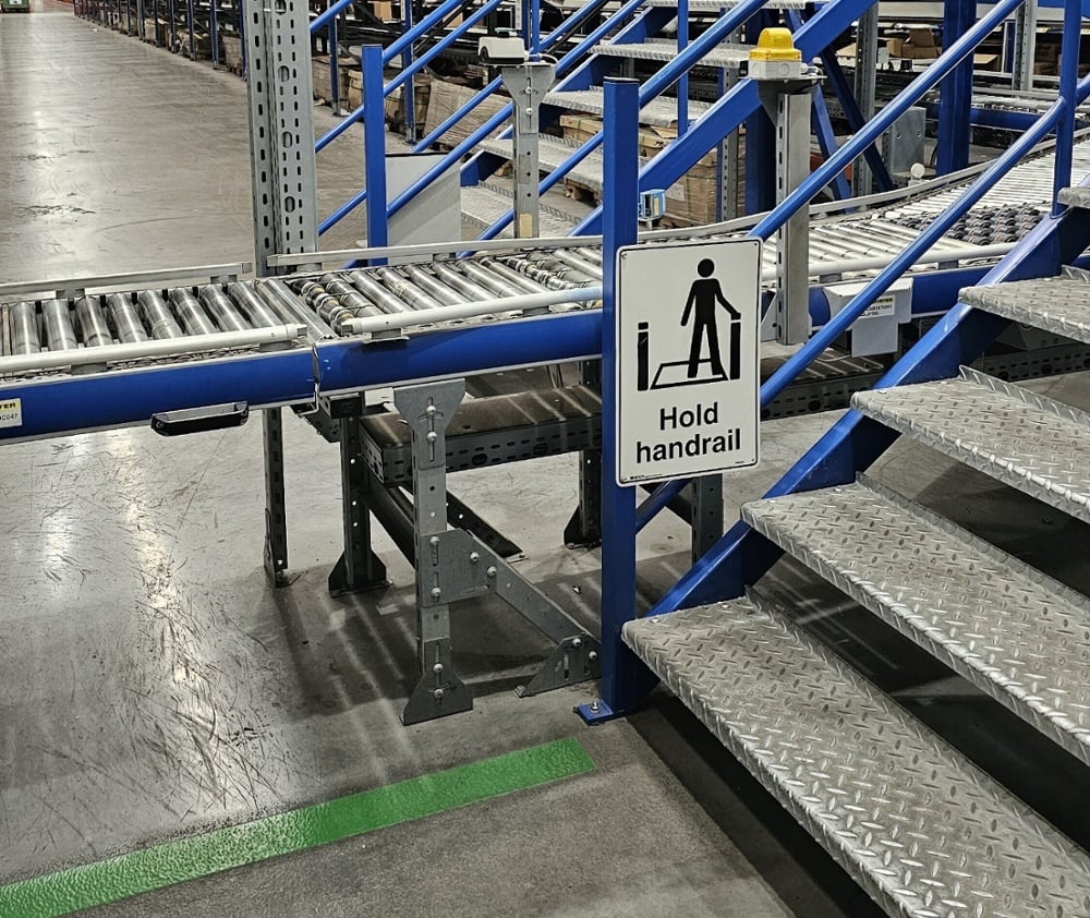 Safety signage in workshop