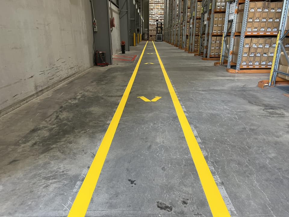 Line Marking - Essential for maintaining a safe warehouse