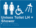 Unisex Accessible Toilet LH Transfer and Shower