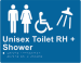 Unisex Accessible Toilet RH Transfer and Shower