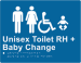 Unisex Accessible Toilet LH Transfer & Baby Change