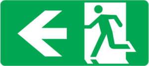 Exit Signs - Luminous (with left arrow)