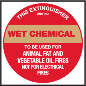 Extinguisher Label - Wet Chemical