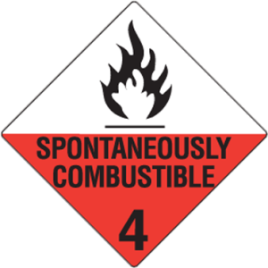 Hazchem Signs Spontaneously Combustible
