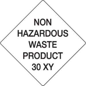 Hazchem Signs Non Hazardous Waste Product 30XY