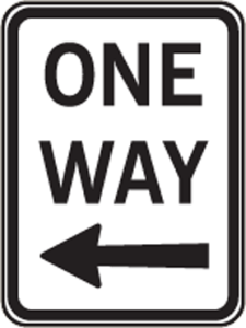 One way (with L or R arrow)