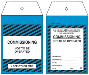 Commission Safety Tag